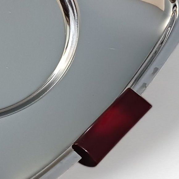 MCM Glo Hill Gourmates Vintage Chrome Bakelite Footed Chrome Serving Tray - Picture 4 of 5